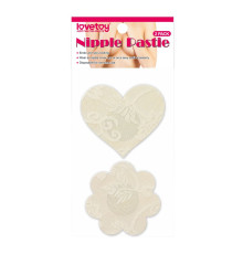 Набор из 2 пар телесных пэстисов - сердечки и цветочки