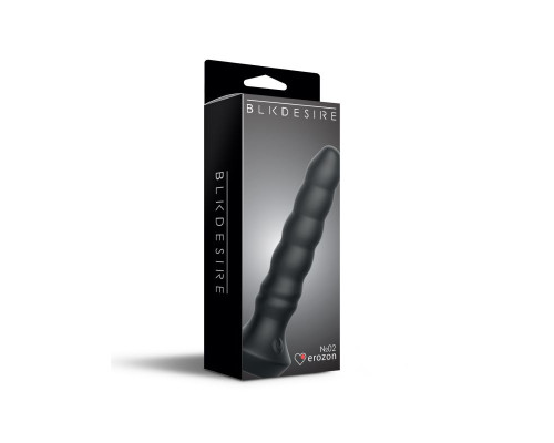 Черный перезаряжаемый мультискоростной вибратор №02 Undulating vibrator - 19 см.