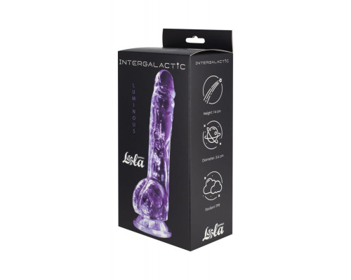 Фиолетовый фаллоимитатор Luminous - 20 см.