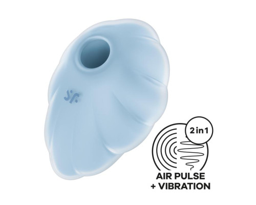 Голубой вакуум-волновой клиторальный вибростимулятор Cloud Dancer