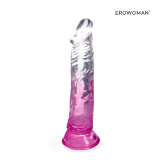 Розовый гибкий фаллоимитатор - 20,5 см.