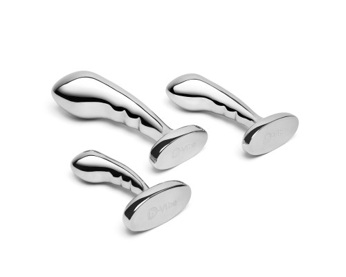 Набор из 3 стальных стимуляторов простаты Stainless Steel P-spot Training Set