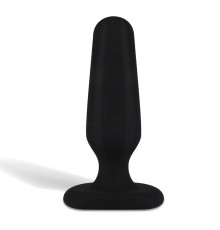 Черный анальный плаг из силикона Seamless Silicone Butt Plug - 7,5 см.