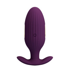 Фиолетовая анальная вибропробка с электростимуляцией Jefferson - 9,2 см.