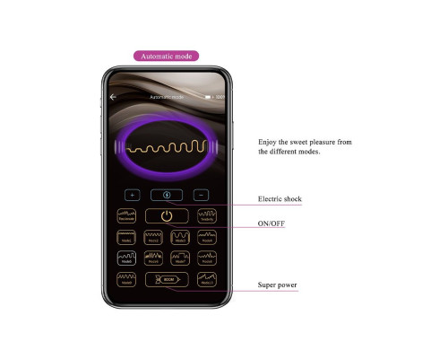 Фиолетовая анальная вибропробка с электростимуляцией Jefferson - 9,2 см.