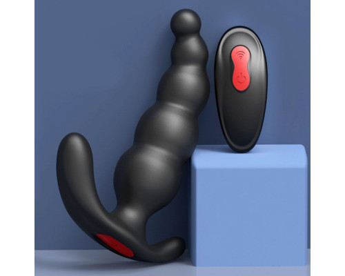 Черный анальный вибромассажер Dipper-RCT - 14,8 см.