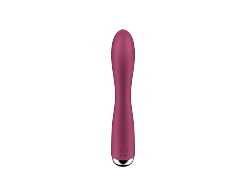 Малиновый вибратор-кролик Spinning Rabbit 1 с ротацией - 20 см.