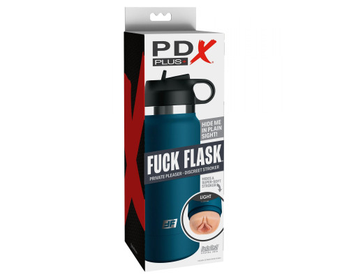 Мастурбатор-вагина в синей колбе F*ck Flask
