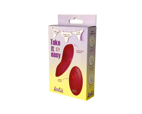 Малиновый перезаряжаемый вибратор в трусики Joy