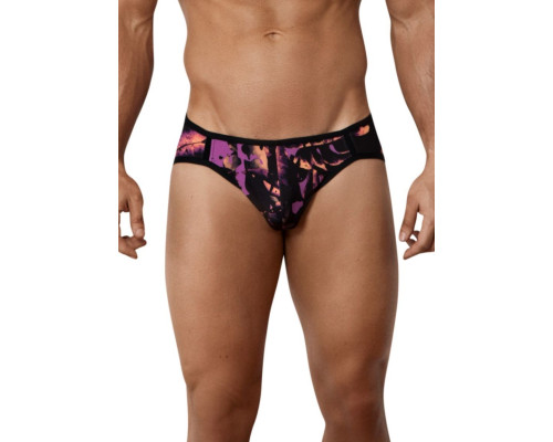 Черные принтованные трусы-джоки Natura Jockstrap