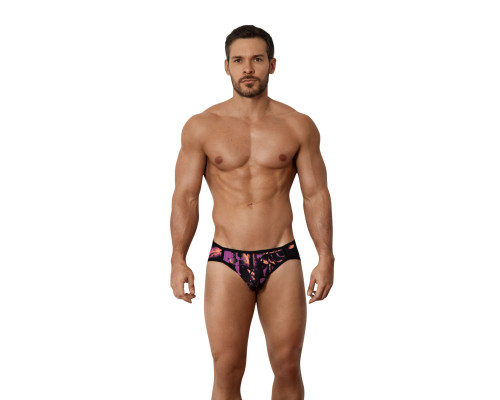 Черные принтованные трусы-джоки Natura Jockstrap