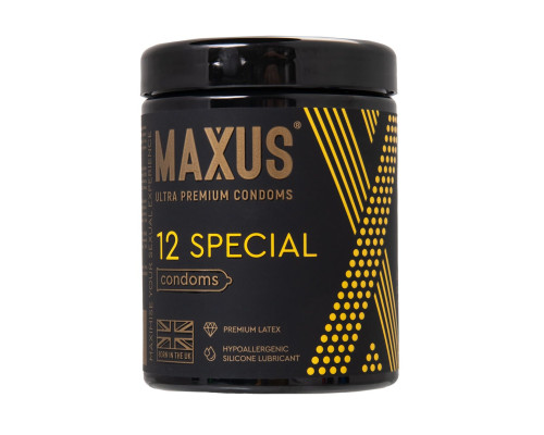 Презервативы с точками и рёбрами MAXUS Special - 12 шт.