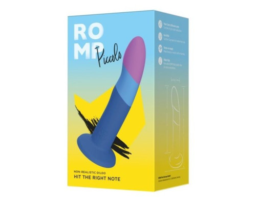 Яркий фаллоимитатор Romp Piccolo с присоской - 14 см.