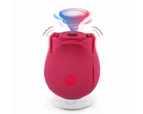 Красный вакуумный стимулятор Rose