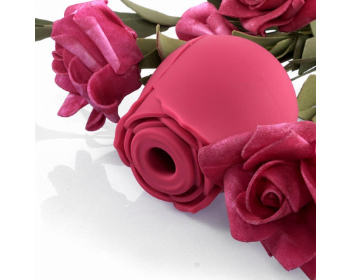 Красный вакуумный стимулятор Rose