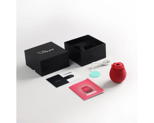 Красный вакуумный стимулятор Rose