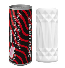 Белый компактный мастурбатор Maid Service в упаковке-банке