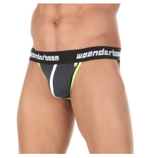 Темно-серые сексуальные трусы-джоки с контрастной окантовкой