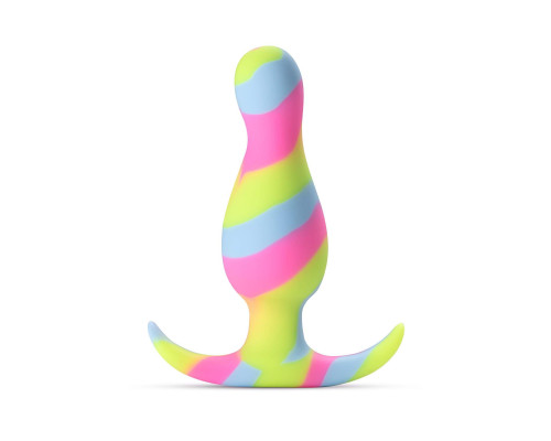 Анальная пробка с цветными разводами Kaleido - 8,9 см.