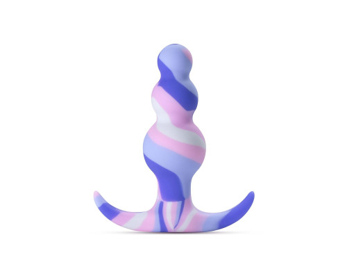 Анальная пробка с цветными разводами Twilight - 7,6 см.