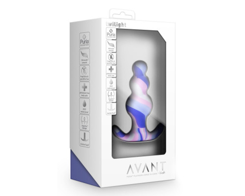 Анальная пробка с цветными разводами Twilight - 7,6 см.