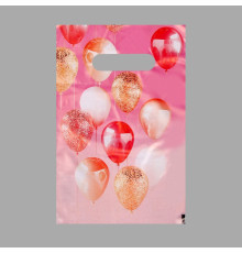 Пакет «Праздничные шары» с вырубной ручкой (20х30 см)