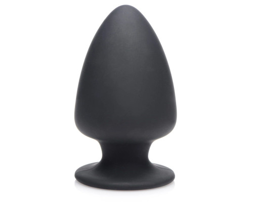 Черная мягкая анальная пробка Squeezable Small Anal Plug - 9 см.