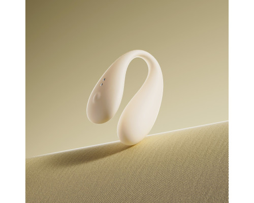 Бежевый вибратор для ношения Carla с управлением через приложение