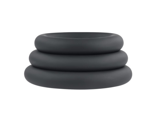 Набор из 3 черных эрекционных колец 3 Ring Circus