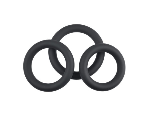 Набор из 3 черных эрекционных колец 3 Ring Circus