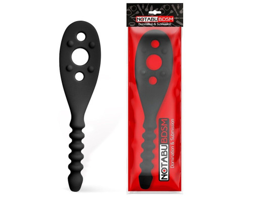 Черная силиконовая шлепалка - 30 см.