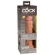 Карамельный вибратор-реалистик 8  Vibrating Silicone Dual Density Cock - 22 см.