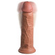Карамельный вибратор-реалистик 8  Vibrating Silicone Dual Density Cock - 22 см.