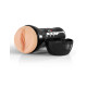 Телесный мастурбатор-вагина в черной колбе Super Juicy Snatch XXL