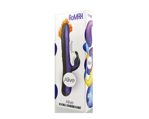 Фиолетовый вибратор-кролик Romax - 24,4 см.