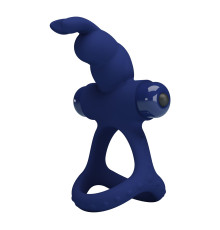 Синее эрекционное кольцо с вибрацией Luchito