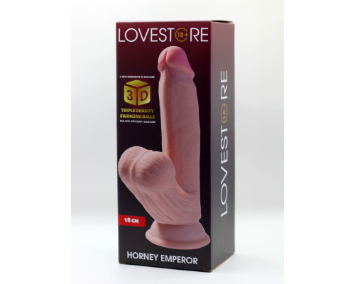 Телесный реалистичный фаллоимитатор Horney Emperor - 19,5 см.