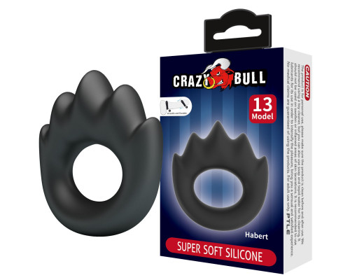 Черное эрекционное кольцо Habert