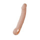 Телесный перезаряжаемый реалистичный вибратор Relax - 22 см.