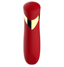 Красный силиконовый мини-вибратор - 13,7 см.