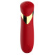 Красный силиконовый мини-вибратор - 13,7 см.
