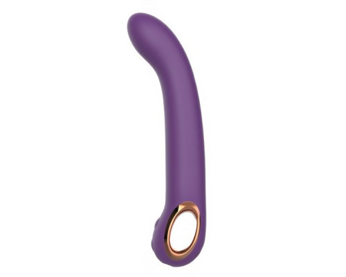 Фиолетовый силиконовый вибратор - 22,1 см.