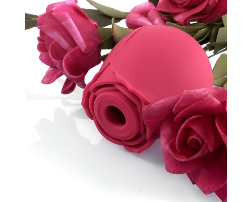 Изящный вакуумный стимулятор в форме розы