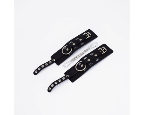 Черные кожаные наручники Sex