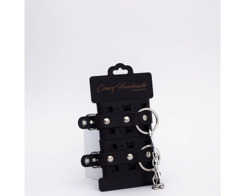 Черные кожаные наручники Sex