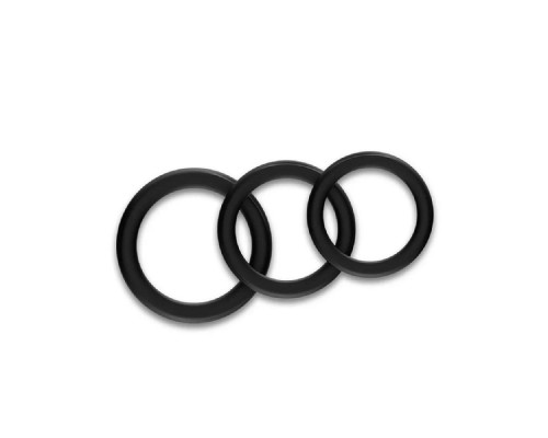 Набор из 3 черных эрекционных колец Stay Hard