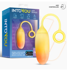 Желтое интерактивное виброяйцо Double Layer Egg