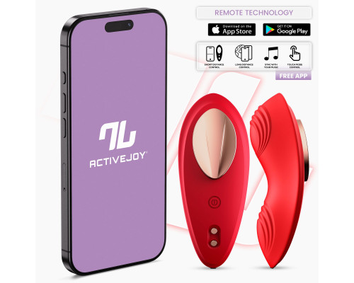 Красный интерактивный вибростимулятор в трусики Panty Vibrator