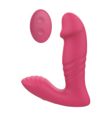 Розовый вибратор с возвратно-поступательными движениями Up And Down Vibe