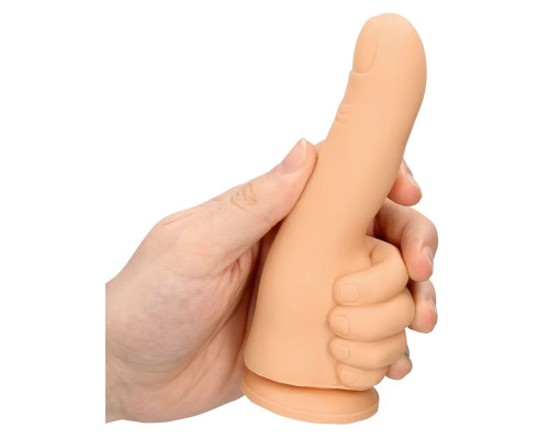 Телесный фаллоимитатор в форме пальца Thumbs Up - 17,2 см.
